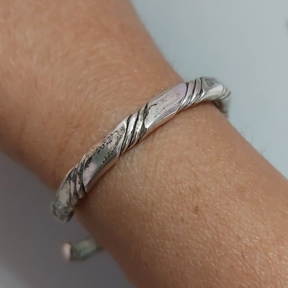 Native American 925 Solid Sterling Silver Twist C… - image 3